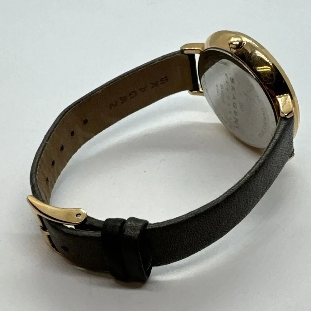 Skagen Ditte SKW2216 Women's Gray Leather Analog Dial Quartz Wrist Watch JNA563